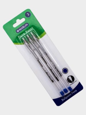 Pure Point Ballpoint Pens 3's- Blue