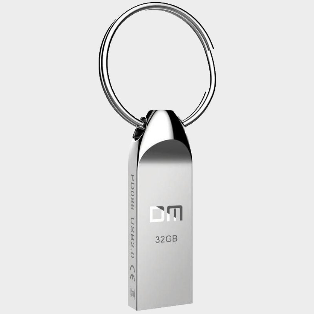 DM 32GB Metallic Keyring Flash Drive USB 2.0 - Image 2