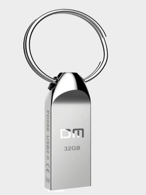 DM 32GB Metallic Keyring Flash Drive USB 2.0