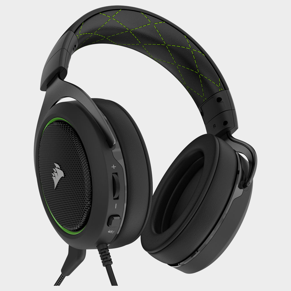 Corsair HS50; Stereo Gaming Headset; Analog; Green Design