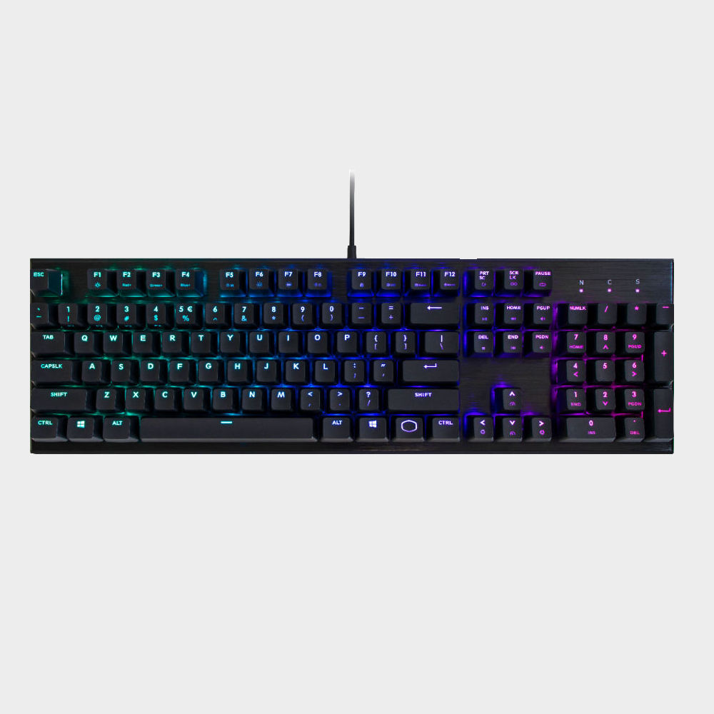 Cooler Master CK550 V2 RGB Keyboard; Red Mechanical Switches; Brushed Aluminum; Included Soft And Plush Wrist Rest; ABS KeyCaps - Image 3