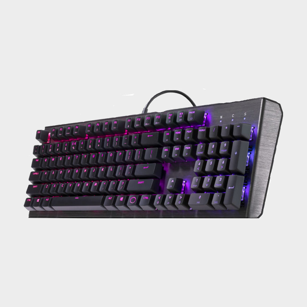 Cooler Master CK550 V2 RGB Keyboard; Red Mechanical Switches; Brushed Aluminum; Included Soft And Plush Wrist Rest; ABS KeyCaps - Image 4