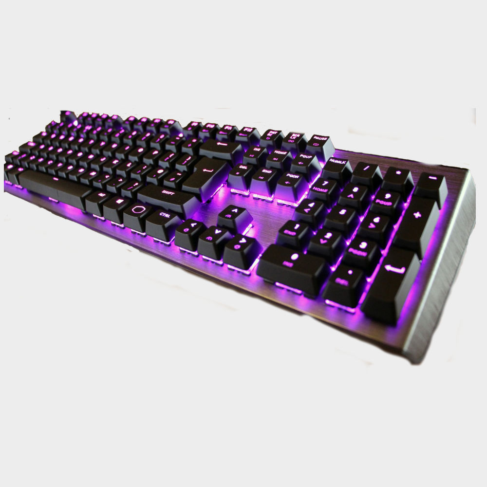 Cooler Master CK550 V2 RGB Keyboard; Red Mechanical Switches; Brushed Aluminum; Included Soft And Plush Wrist Rest; ABS KeyCaps