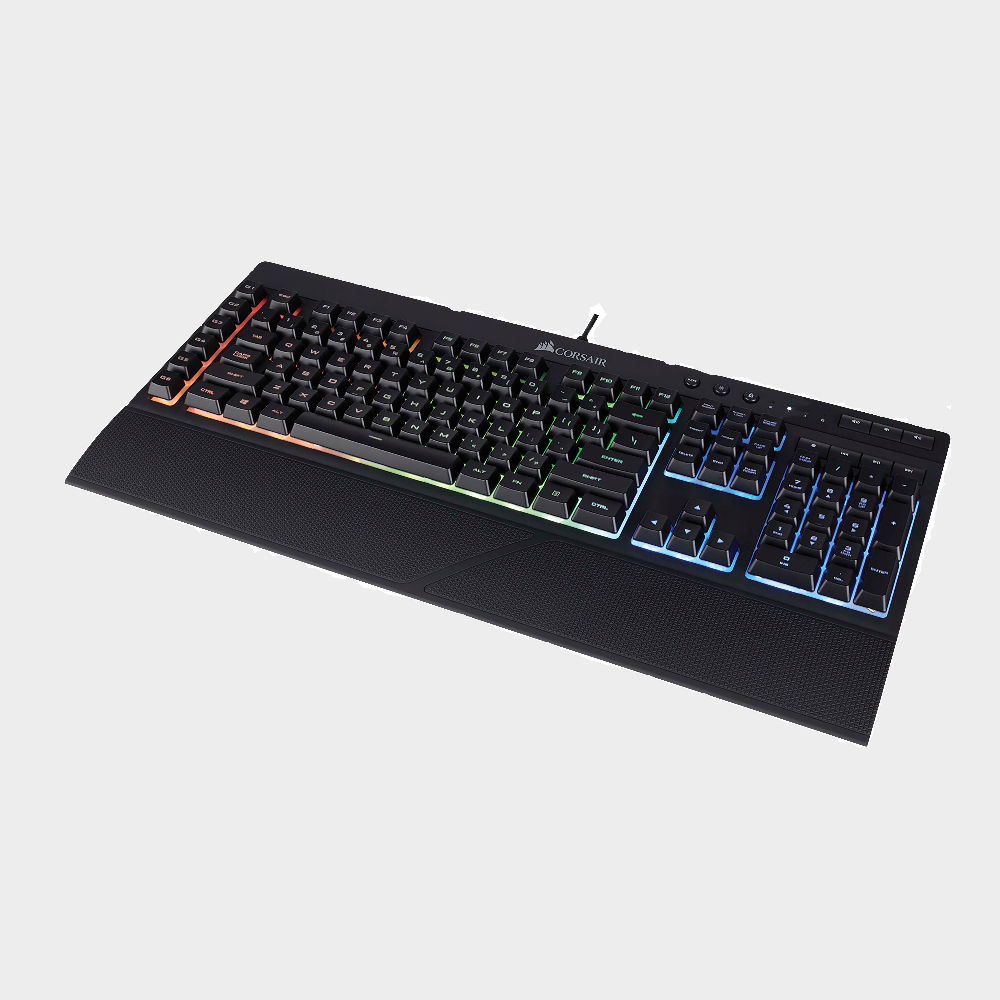 Corsair K55 RGB; Rubber Dome Gaming Keyboard; RGB Backlight; Multi Media Keys