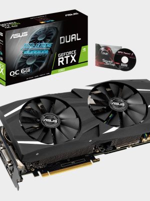 Asus Dual GeForce RTX™ 2060 OC Edition 6GB GDDR6; 1x DVI-D; 1x HDMI; 2x HDMI; 2x DP